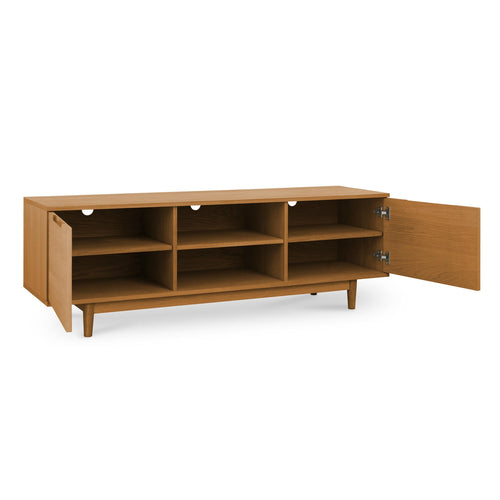 Furnhouse tv-meubel Kerteminde - Natuurlijk eikenhout - MDF, eikenfineer - 45x160x53