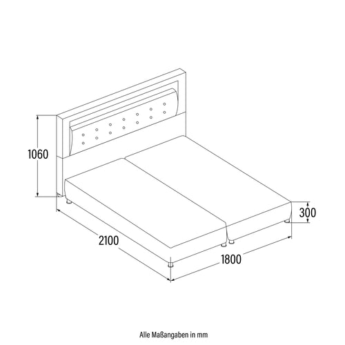 Home Deluxe boxspringbed ZENOVA beige
