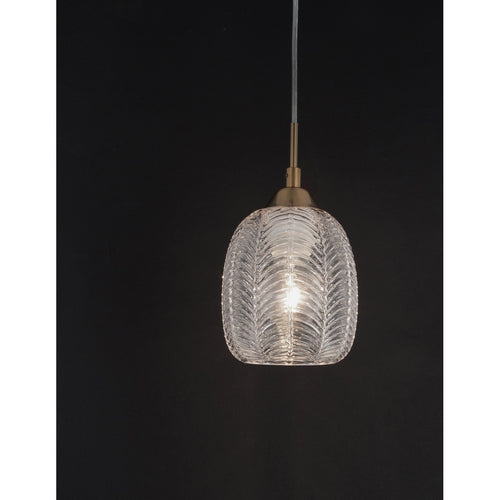 Merano Etobicoke Koepel Hanglamp Plafondlamp Helder Glas, Satijn Goud Metaal LED E27