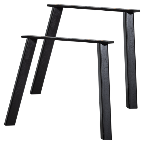 WOOOD Haarlem 4-standen poot - Eiken - Zwart - Set van 2 - vtwonen shop