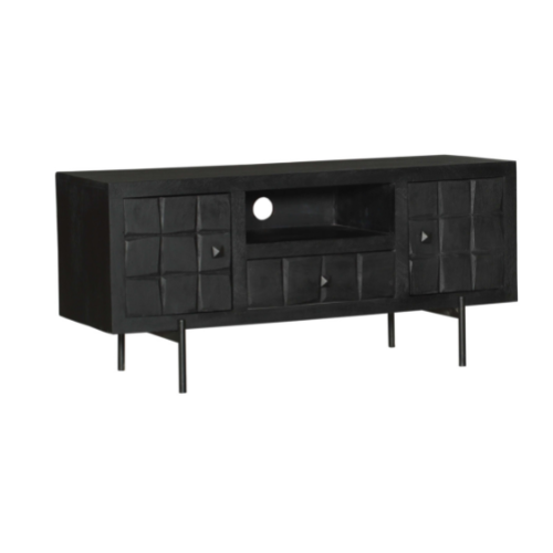 StarFurn Tv-Meubel Brandy - Zwart Mangohout - 120x40x55cm