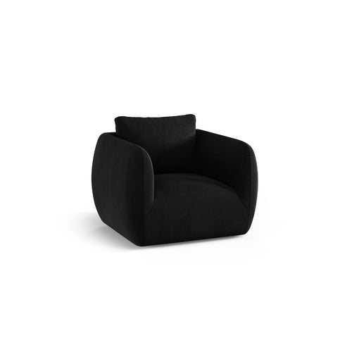 Cosmopolitan Design - Fauteuil Nimes flueel zwart - 87x95.5x80cm