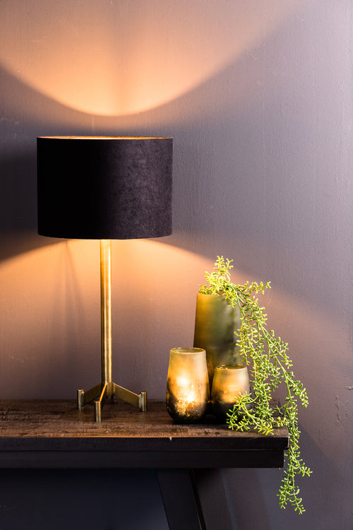 Light & Living lampenkap VELOURS - Ø25x18cm - zwart - vtwonen shop