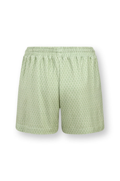 Pip Studio - Bob Pyjama Korte Broek Dames - Thousand Leaves - Lichtgroen - XS