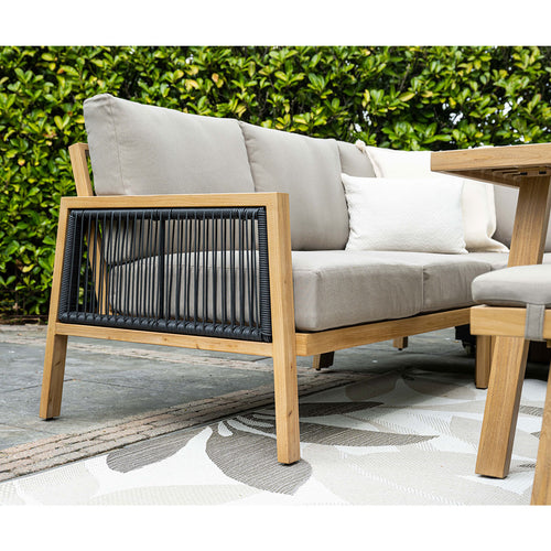 Garden Impressions lounge dining set San Capri teak look - 6-delig incl. stoel - vtwonen shop