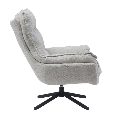 StarFurn Fauteuil Vera - Off-White Stof - Draaibaar - 82x95x96,5cm
