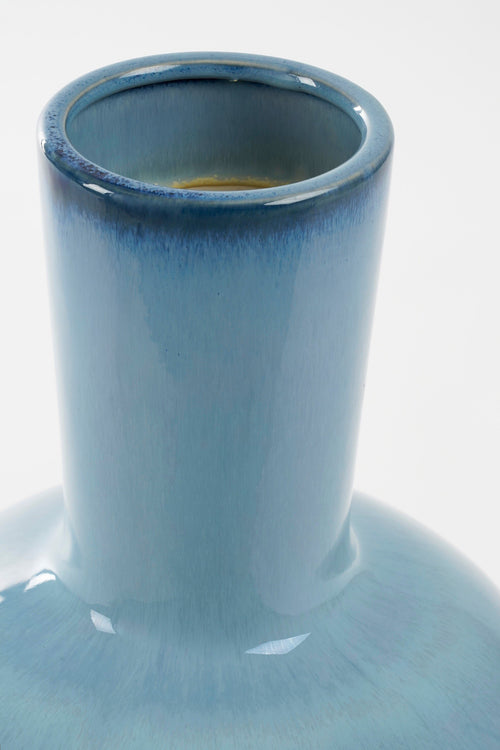 Mica Decorations Holm Vaas - H42 x Ø29 cm - Keramiek - Blauw - vtwonen shop