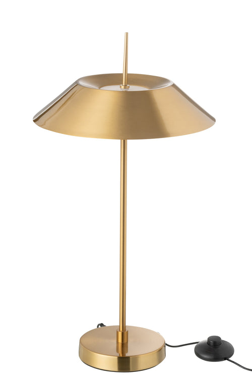 J-Line tafellamp - metaal - goud - LED lichtjes