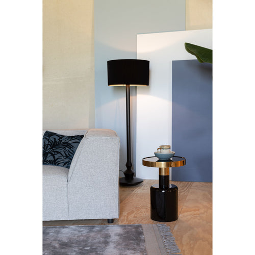 Zuiver Glam Bijzettafel Rond 36 cm Zwart/ Goud - vtwonen shop