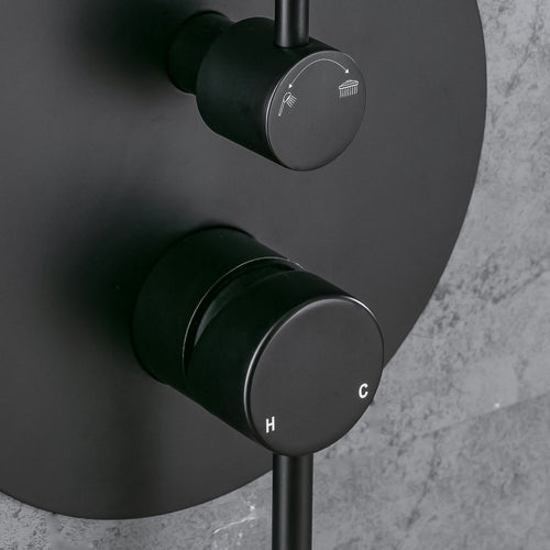 LOMAZOO inbouw regendouche Telesto - met handdouche - zwart