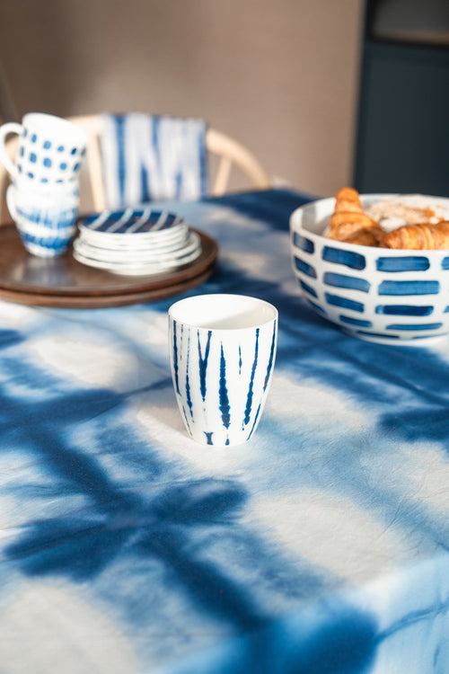 vtwonen - Tie-Dye Mok zonder oor - Serviesset van 4 - 425ml - vtwonen shop