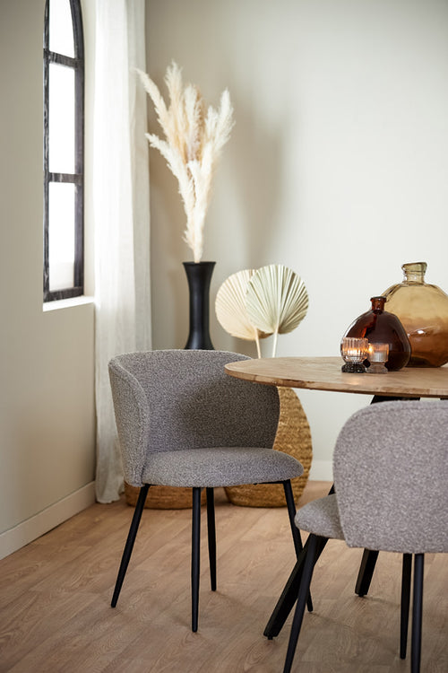 Light & Living zitmeubel Elyna - grijs - 56x55x79 cm
