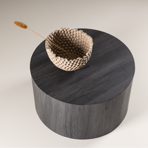 Nest living Zayn Houten Salontafel Zwart - Ø80 cm - vtwonen shop