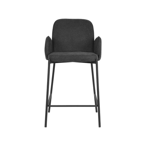 LABEL51 Barkruk Jari - Antraciet Stof - Zithoogte 65cm - Set van 2 - vtwonen shop