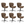 Furnhouse eetkamerstoel Nicklas - Donkerbruin - Leer - Set van 6