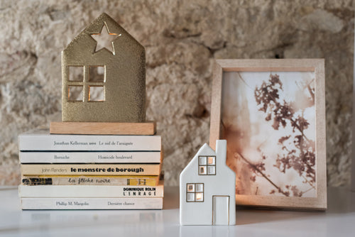 J-Line theelichthouder - aluminium - goud - vtwonen shop