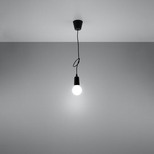 Sollux Lighting Hanglamp DIEGO 1 zwart - 9x9x90cm