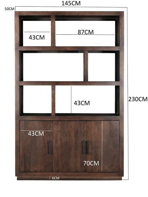 Livingfurn kabinetkast Jaxx - 145cm - Mangohout - Bruin - vtwonen shop