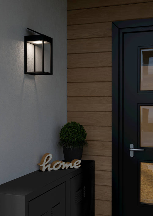 EGLO solar wandlamp buiten Suzzara - led - 25 cm - zwart - vtwonen shop