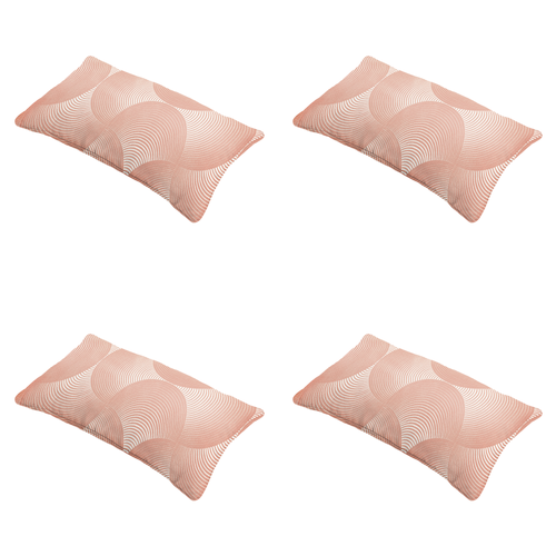 Madison sierkussen Napels - roze - 30x50x10cm - set van 4