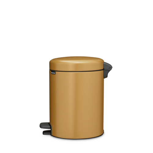 Brabantia NewIcon Pedaalemmer, 5 liter, kunststof binnenemmer - Warm Gold