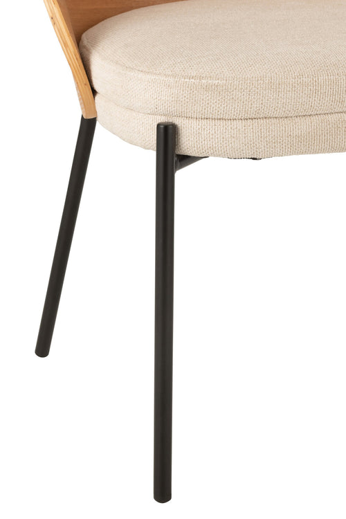 J-Line stoel Lone - multiplex/metaal - naturel/beige