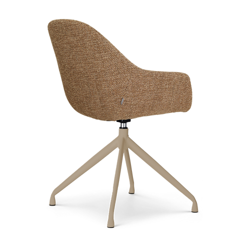 Nolon Nola-Mae draaibare eetkamerstoel bruin blend beige onderstel