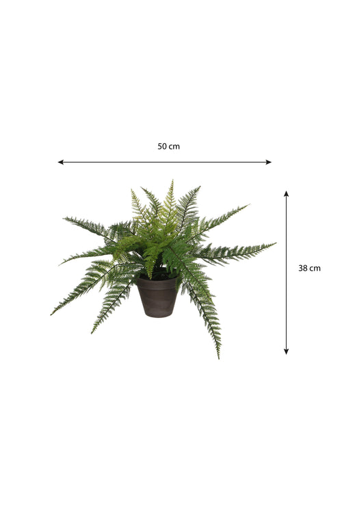 Mica Decorations Varen Kunstplant in Bloempot Stan - H38 x Ø50 cm - Groen