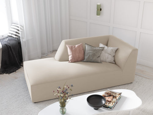 Micadoni linker meridiaan Ruby flueel, beige - 180x93x69cm