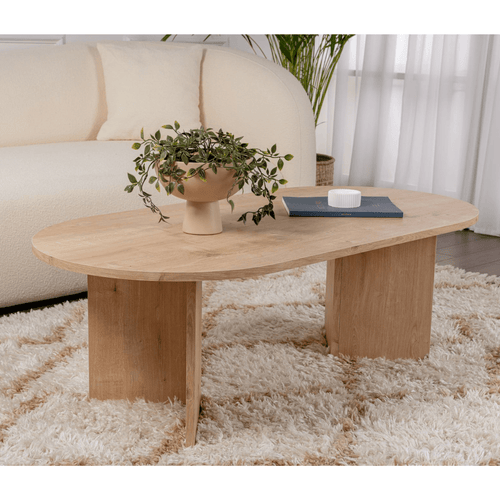Calicosy - IRIS Ovale salontafel L119 cm - Kasjmier - 60x119x39,8 cm