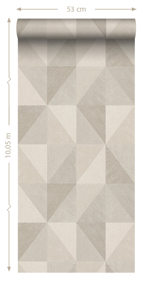 Origin Wallcoverings behang grafisch 3D motief beige - 50 x 900 cm - 347893 - vtwonen shop