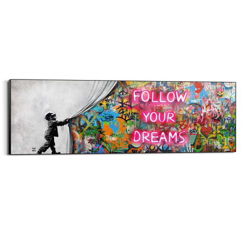 Reinders Follow your Dreams schilderij -  meerkleurig/multi color - kinderkamer - 52x156cm