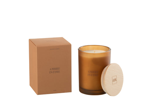 J-Line geurkaars Accords Essentiels - Ambre Intime - oker - 38U
