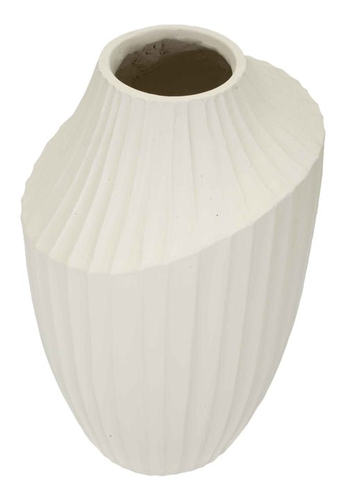 Mauro Ferretti vaas - Ø 22,5x38 cm - crème