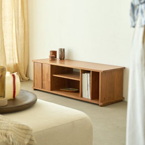 Tikamoon Acaciahouten TV-meubel 120 cm - Bruin