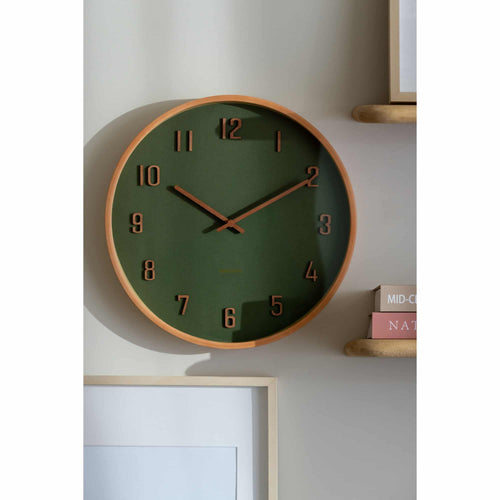Karlsson wandklok Nervadura - groen - Ø40.8cm