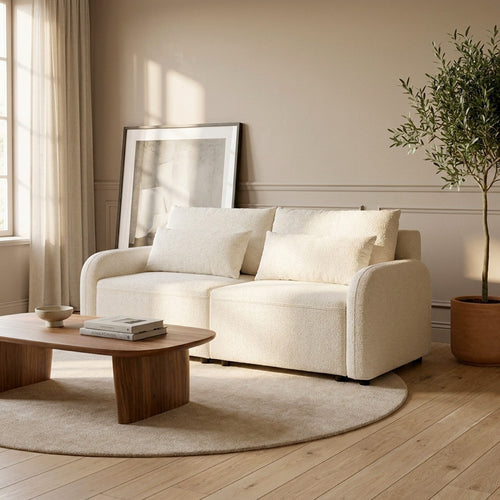 Kare Design Vloerkleed Boucara Ø200cm creme
