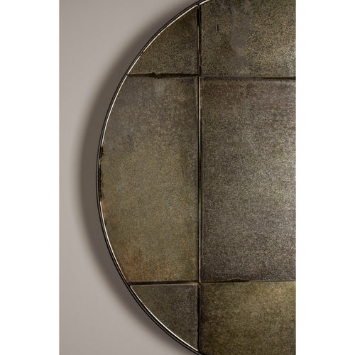 Dutchbone Mado Spiegel/ Wandspiegel Rond 60x60 cm (M) - Zwart - vtwonen shop