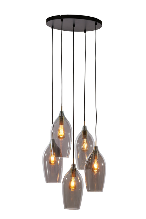 Light & Living hanglamp LUKARO - Ø45x36cm - grijs - vtwonen shop