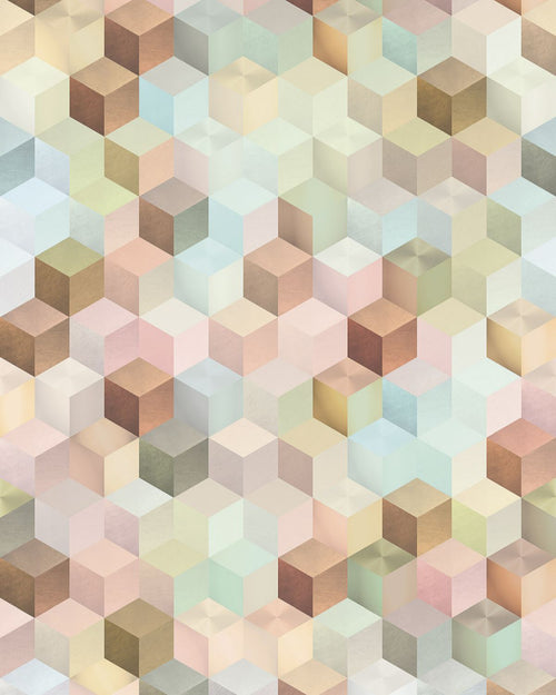 Sanders & Sanders fotobehang kubussen multicolor - 200 x 250 cm - 611906 - vtwonen shop
