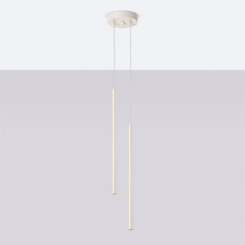 Sollux Lighting Hanglamp PASTELO 2 beige - 15x15x104cm