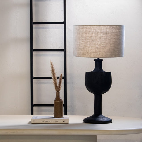 Giga Meubel Tafellamp Greta - Zwart/Beige