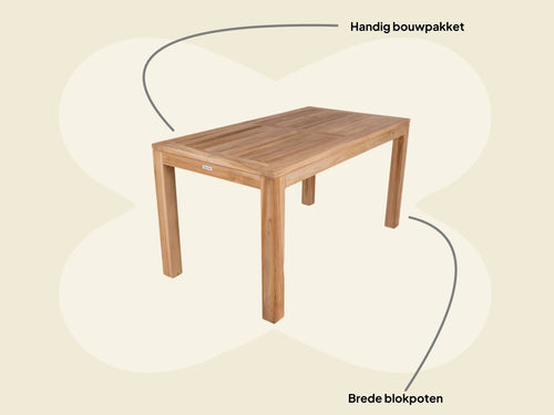MaximaVida teakhouten tafel Java 150 x 80 cm