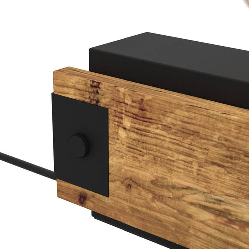 EGLO tafellamp Layham - e27 - 10 cm - bruin/zwart