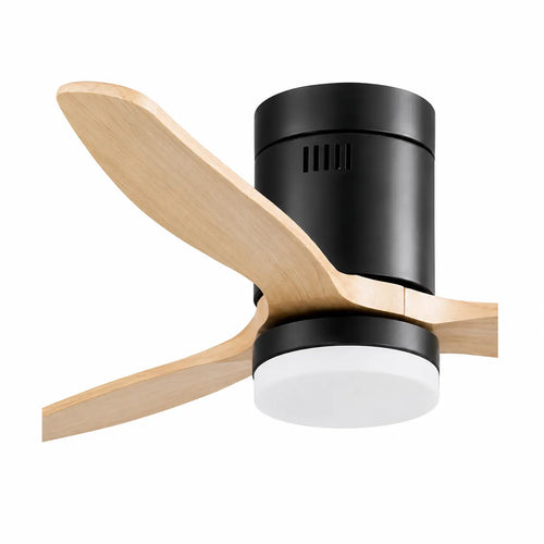 CristalRecord plafondventilator Nine - 1 lichts - 132  x 31   cm - zwart bruin