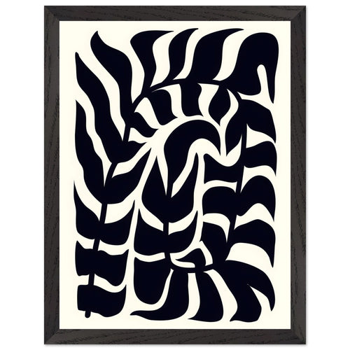 Artfulprints Poster met Lijst Matisse – Seafoam abstraction   - 30x40 cm - Zwart / Wit