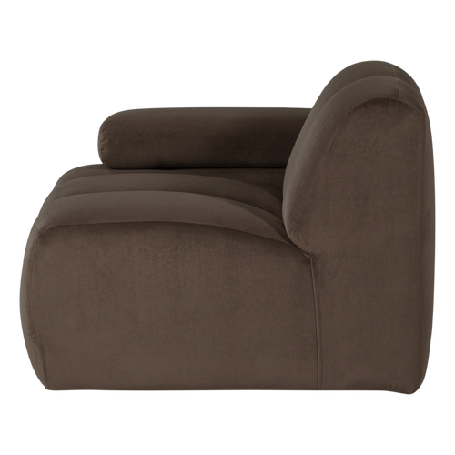 WOOOD 1-zits bank arm links Mojo - Velvet - Bruin - 74x124x97