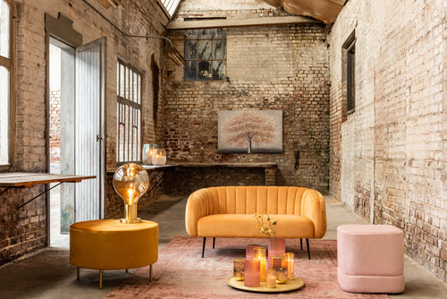 J-Line lamp Blinkend - glas - goud - small - LED lichtjes - vtwonen shop