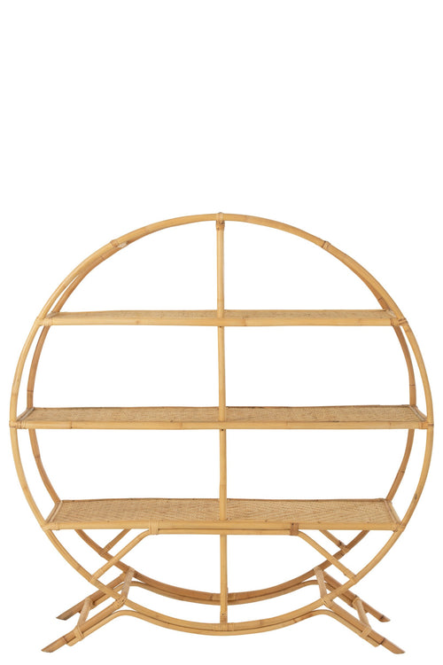 J-Line rek 3 Planken - rotan - naturel