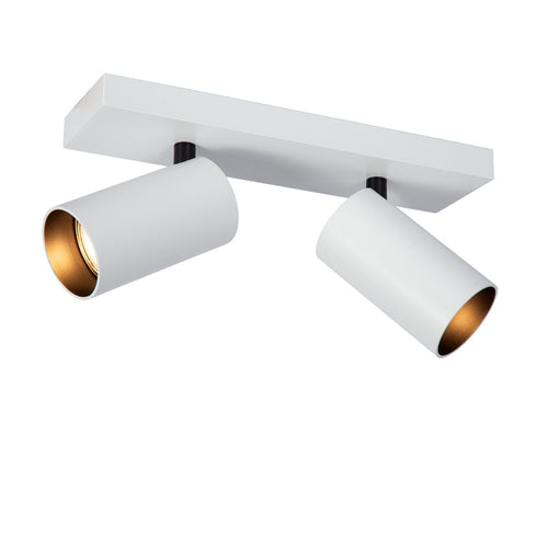 Atmooz plafondlamp Era 2 - wit - zwart binnenin - 28 x 13 x H 12 cm - GU10